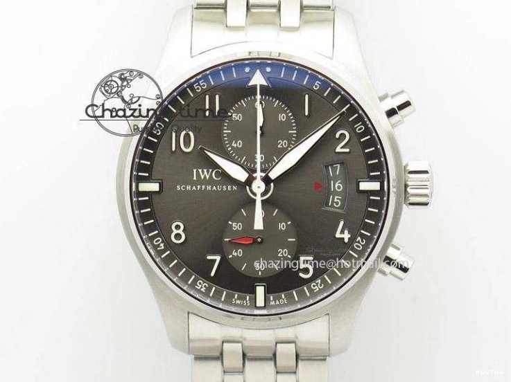 MIROTIME 1222 Thermal Pilot Chrono SS AZF 1:1 Best Edition Brown Dial on Brown Leather Strap A 7062